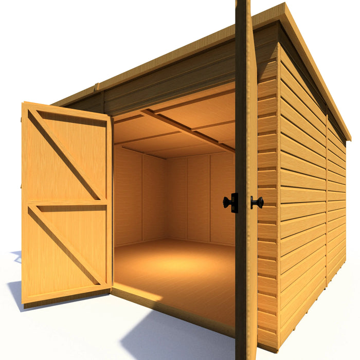 Ranger 12'x10' Double Door Shiplap Shed - Chestnut Mill