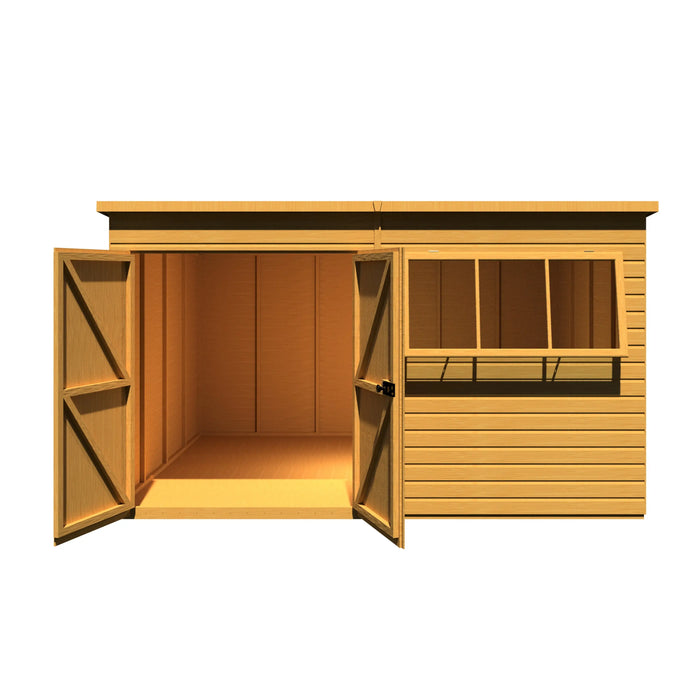 Ranger 12'x10' Double Door Shiplap Shed - Chestnut Mill