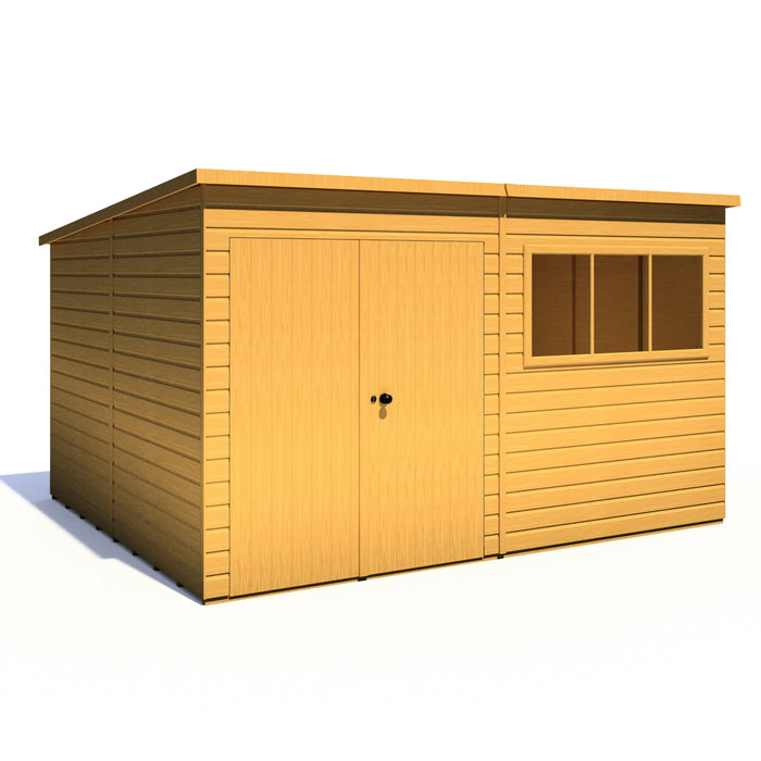 Ranger 12'x10' Double Door Shiplap Shed - Chestnut Mill