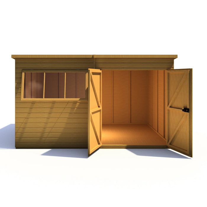 Ranger 12'x10' Double Door Shiplap Shed - Chestnut Mill