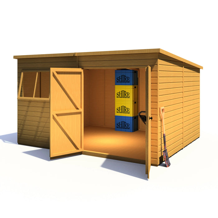 Ranger 12'x10' Double Door Shiplap Shed - Chestnut Mill