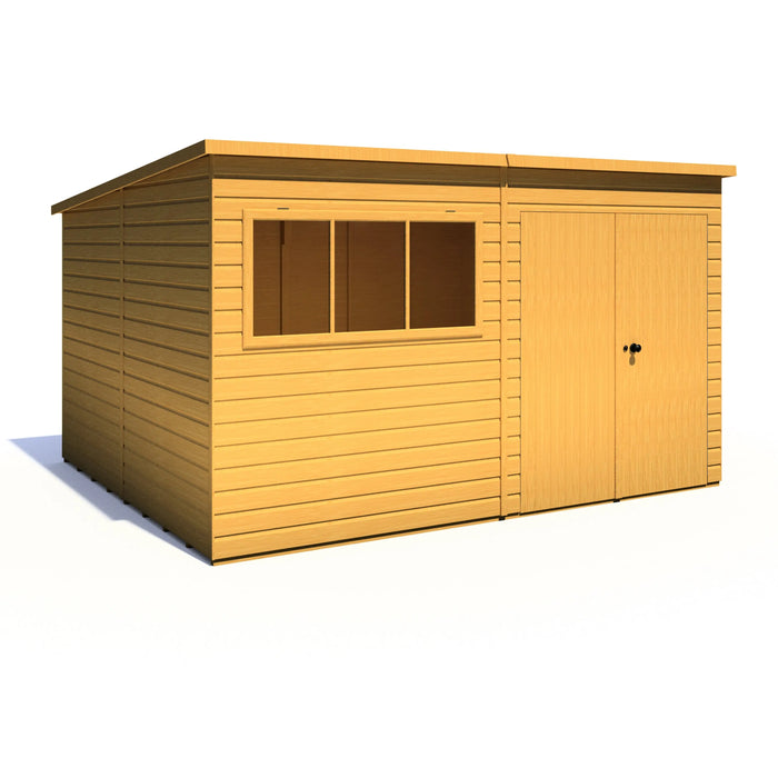 Ranger 12'x10' Double Door Shiplap Shed - Chestnut Mill