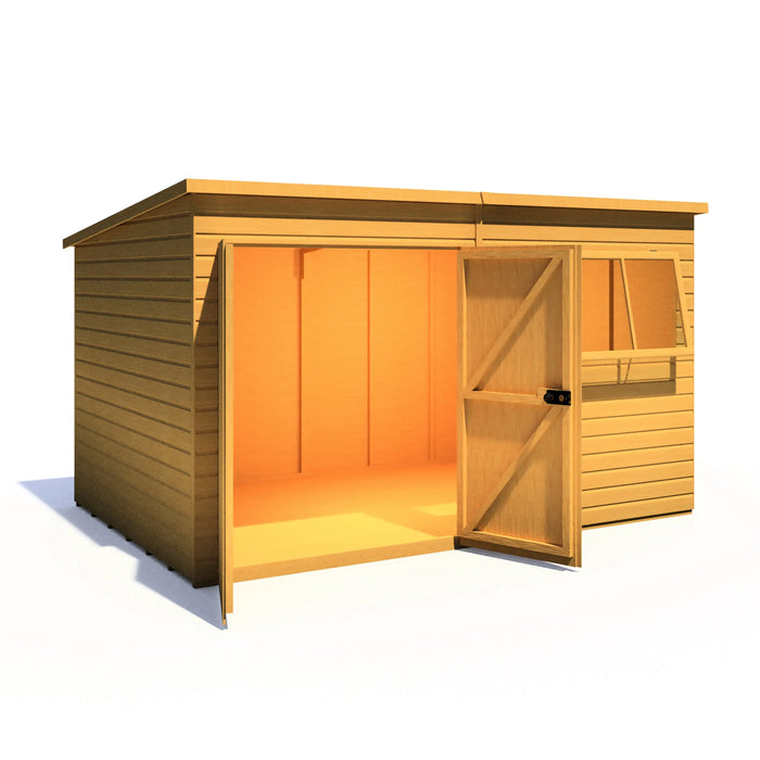 Ranger 12'x8' Double Door Shiplap Shed - Chestnut Mill