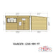 Ranger 12'x8' Double Door Shiplap Shed - Chestnut Mill