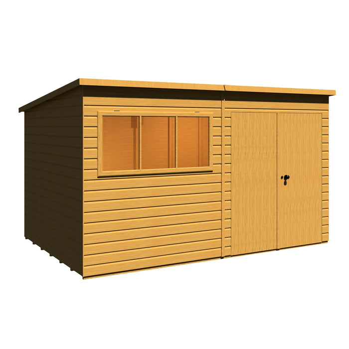 Ranger 12'x8' Double Door Shiplap Shed - Chestnut Mill