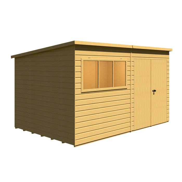 Ranger 12'x8' Double Door Shiplap Shed - Chestnut Mill