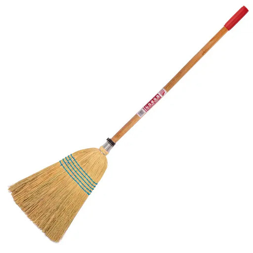 Red Gorilla Corn Yard Broom - Short - Natural Wood Handle Red Gorilla