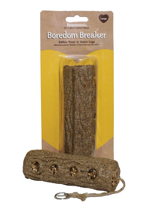 Rosewood Boredom Breaker Treat n Gnaw Log Large x 6 - Chestnut Mill