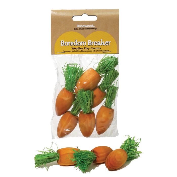 Rosewood Boredom Breaker Woodies Play Carrots 6 pack x 6 - Chestnut Mill