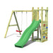 Rumble Ridge Rock Wall Climbing Frame with Double Swing and Slide - Chestnut Mill