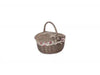 SMALL ANTIQUE WASH FINISH OVAL PICNIC BASKET - Chestnut Mill