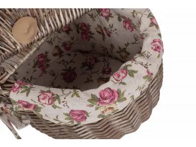 SMALL ANTIQUE WASH FINISH OVAL PICNIC BASKET - Chestnut Mill