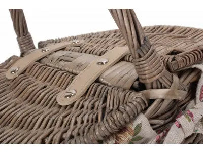 SMALL ANTIQUE WASH FINISH OVAL PICNIC BASKET - Chestnut Mill