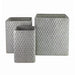 SQUAREPLANTER -DIAMOND - SET OF 3 - ANTIQUE Galvanised Ascalon