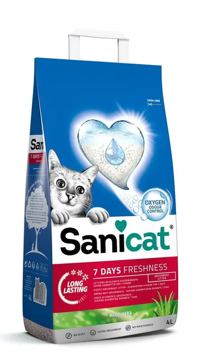 Sanicat Aloe Vera 7 Days Cat Litter Multi-Pack - Chestnut Mill