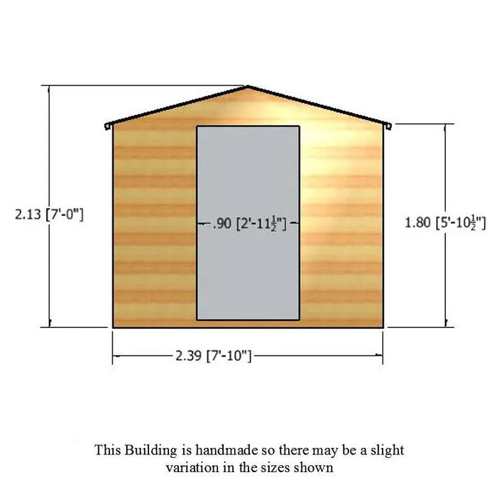 Security Shed Apex 10' x 8' - Chestnut Mill