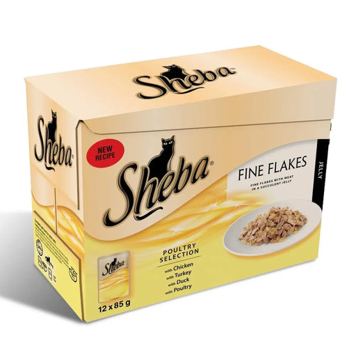 Sheba Fine Flakes Poultry Selection 4 x 12 x 85g - SEPTEMBER SPECIAL OFFER - 15% OFF - Chestnut Mill