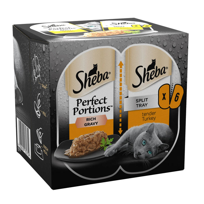 Sheba Perfect Portions Turkey Gravy 8x 3x75g - Chestnut Mill