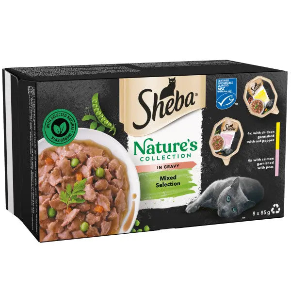 Sheba Tray Natures Collect Mix in Gravy 4x 8x85g - SEPTEMBER SPECIAL OFFER - 19% OFF - Chestnut Mill