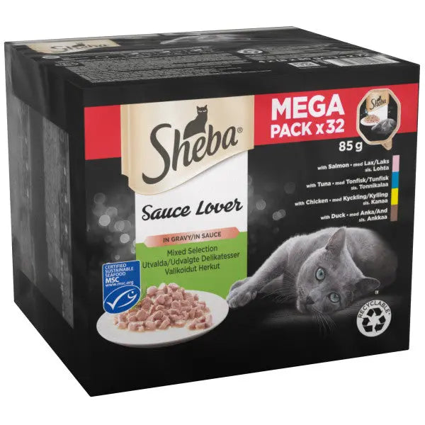 Sheba Tray Sauce Lover Mix 32x 85g - Chestnut Mill