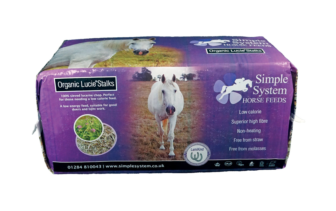 Simple System Organic Lucie Stalks Lucerne Chop 12.5kg - Chestnut Mill