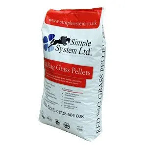 Simple System Red Bag Grass Pellets  - 20 kg - Chestnut Mill