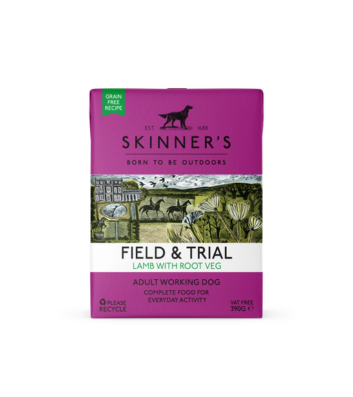 Skinners Field & Trial Adult Lamb with Root Veg Grain Free 18 x 390g - Chestnut Mill