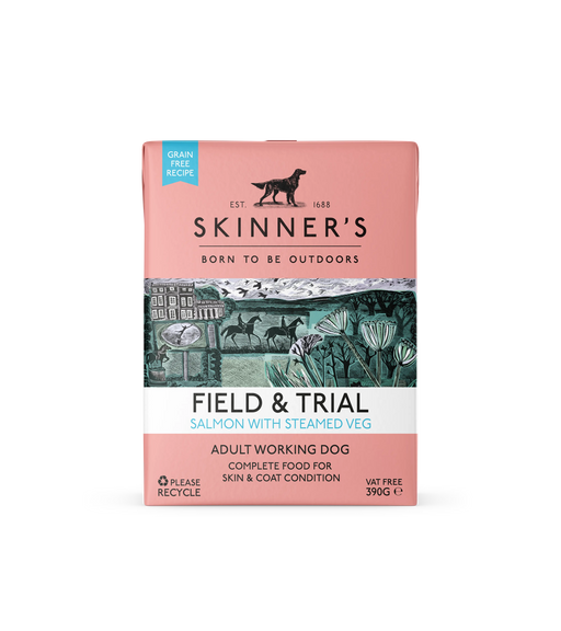 Skinners Field & Trial Adult Salmon with Steamed Veg Grain Free 18 x 390g - Chestnut Mill