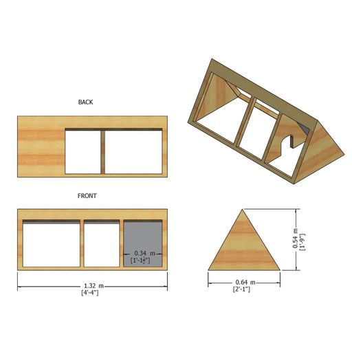 Small Animal Ark Rabbit Hutch - Chestnut Mill