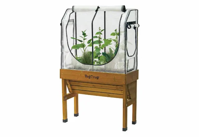 Small WallHugger Greenhouse Frame & Multi Cover Set - Chestnut Mill