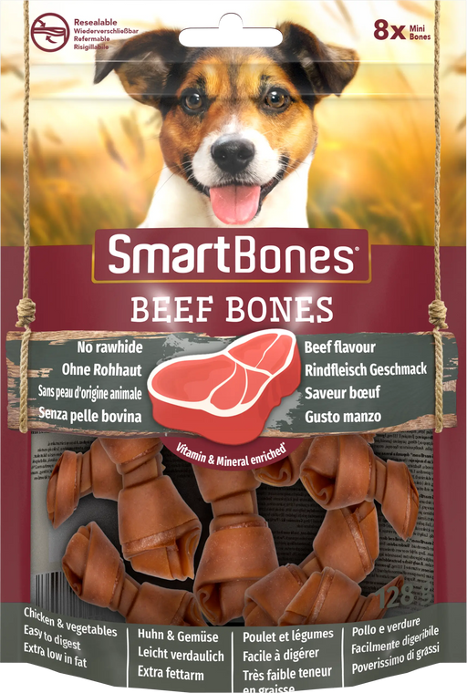 SmartBones Beef Mini Dog Treats 7 x 8 Pieces - Chestnut Mill