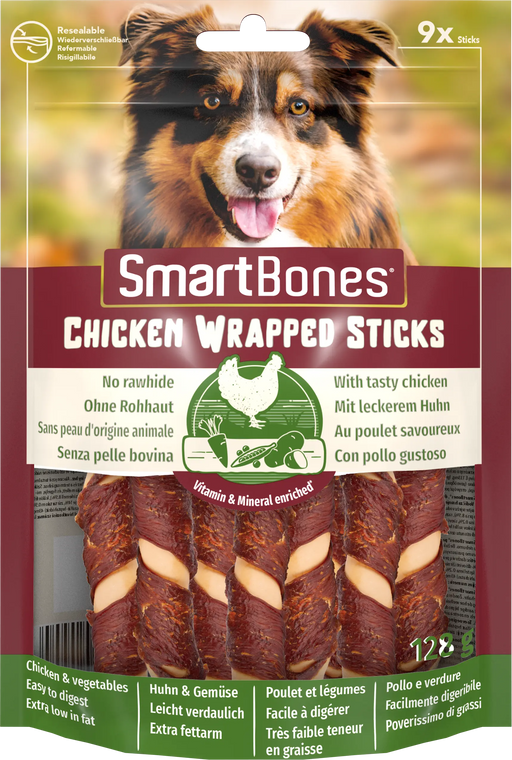 SmartBones Chicken Wrapped Mini Sticks Dog Treats 8 x 9 Pieces - Chestnut Mill