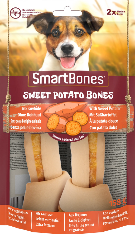 SmartBones Sweet Potato Medium Dog Treats 7 x 2 Pieces - Chestnut Mill