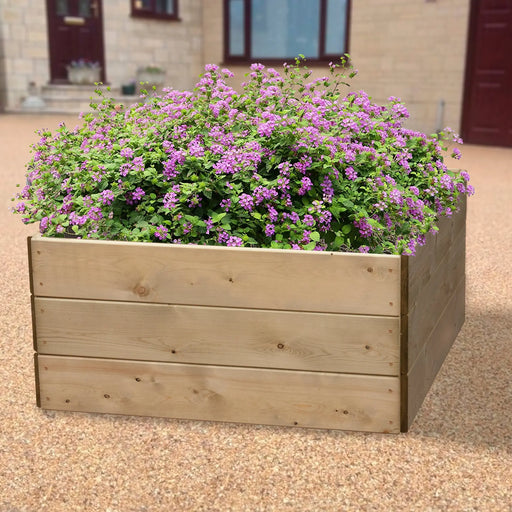 Square Raised Bed 45 cm High, 90 x 90cm - Chestnut Mill