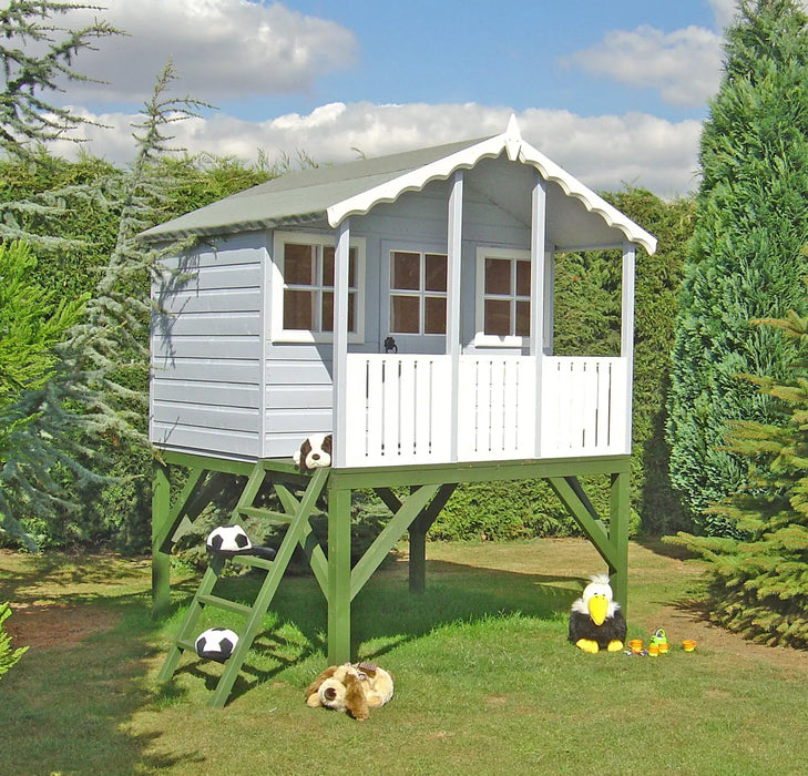 Stork Playhouse 6' x 4' On Platform - OPTIONAL SLIDE - Chestnut Mill