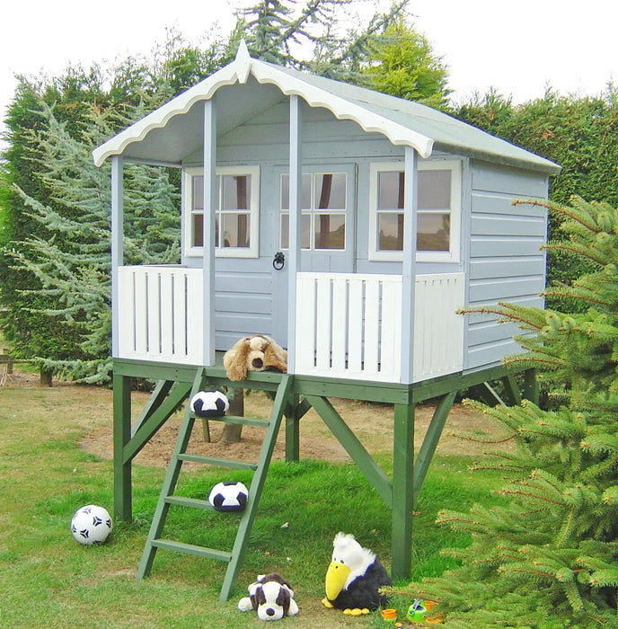 Stork Playhouse 6' x 4' On Platform - OPTIONAL SLIDE - Chestnut Mill