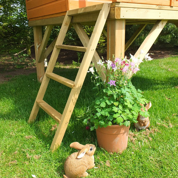 Stork Playhouse 6' x 4' On Platform - OPTIONAL SLIDE - Chestnut Mill