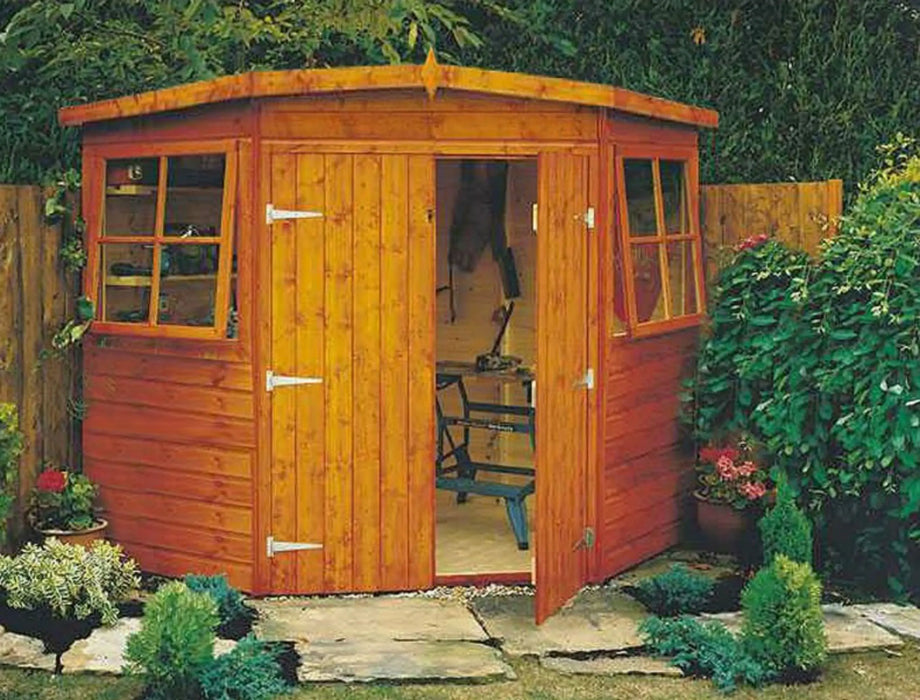 8' x 8' Corner Shed / Summerhouse - Chestnut Mill