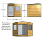 8' x 8' Corner Shed / Summerhouse - Chestnut Mill