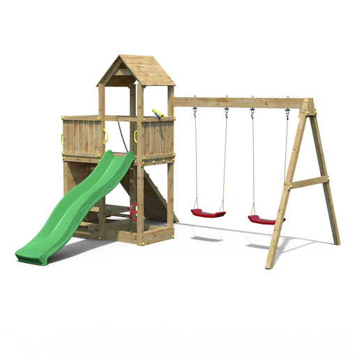 Summit Seeker Scramble (Floppi) Climbing Frame with Swing and Slide - Chestnut Mill