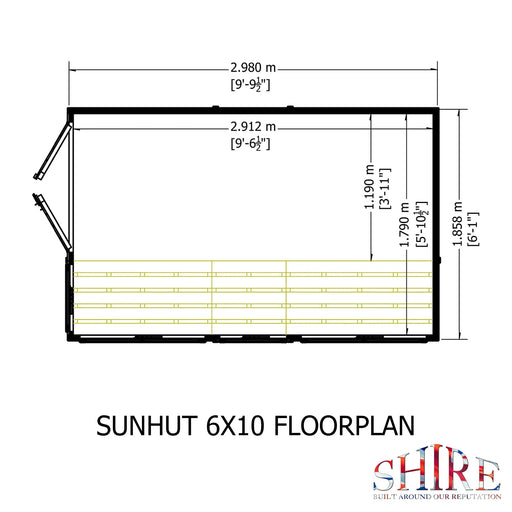 Sun Hut Potting Shed - 6'x10' - Chestnut Mill