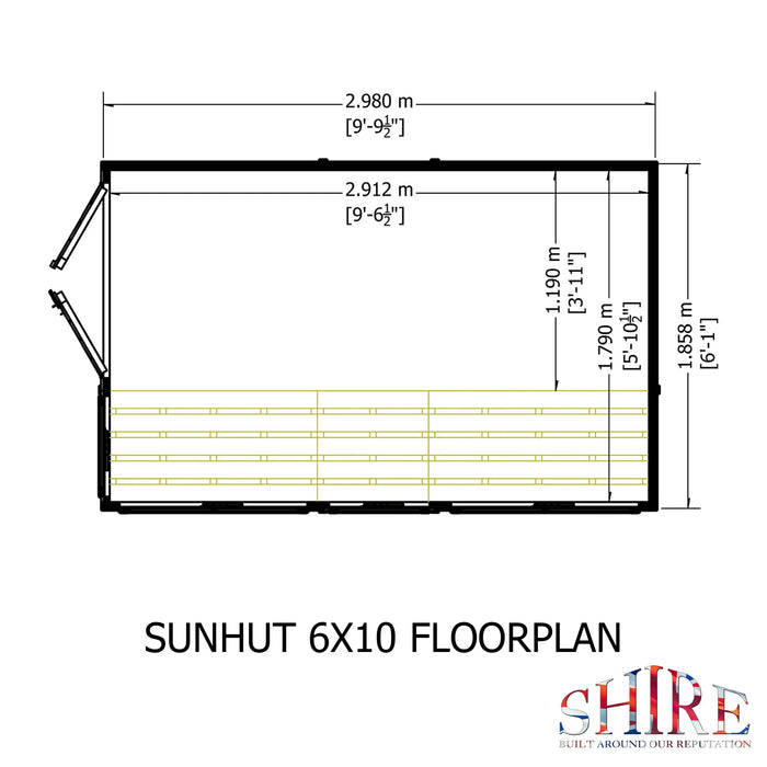 Sun Hut Potting Shed - 6'x10' - Chestnut Mill