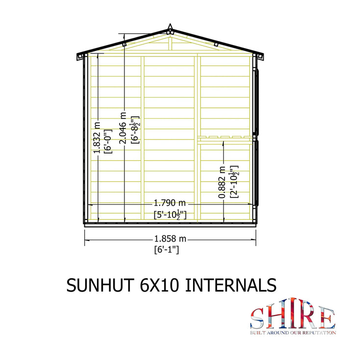 Sun Hut Potting Shed - 6'x10' - Chestnut Mill