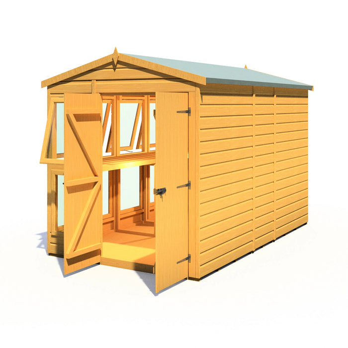 Sun Hut Potting Shed - 6'x10' - Chestnut Mill