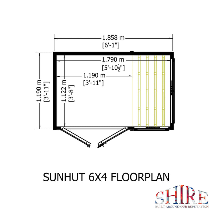 Sun Hut Potting Shed - 6'x4' - Chestnut Mill