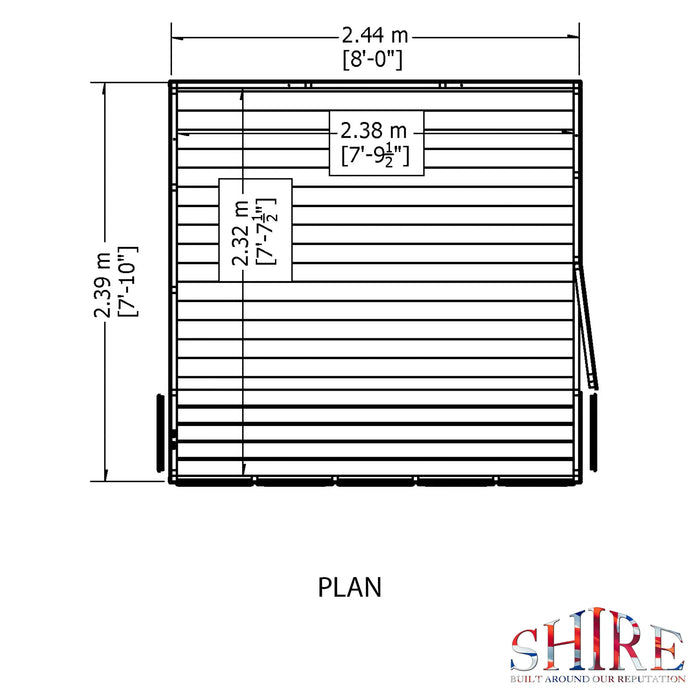 Sun Pent Potting Shed 8' x 8' - Chestnut Mill