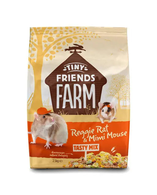 Tiny Friends Farm Reggie Rat & Mimi Mouse Tasty Mix 2.5kg - Chestnut Mill