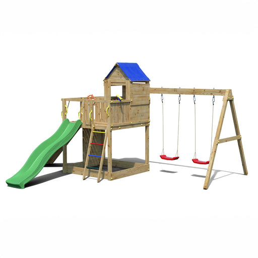 Treehouse Climbing Frame with Swing and Slide - Chestnut Mill