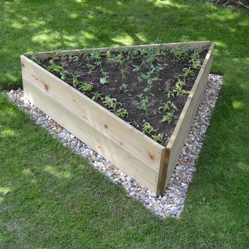 Triangular Raised Bed 30 cm High, 120cm each side - Chestnut Mill