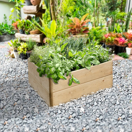 Triangular Raised Bed 30 cm High, 60cm each side - Chestnut Mill